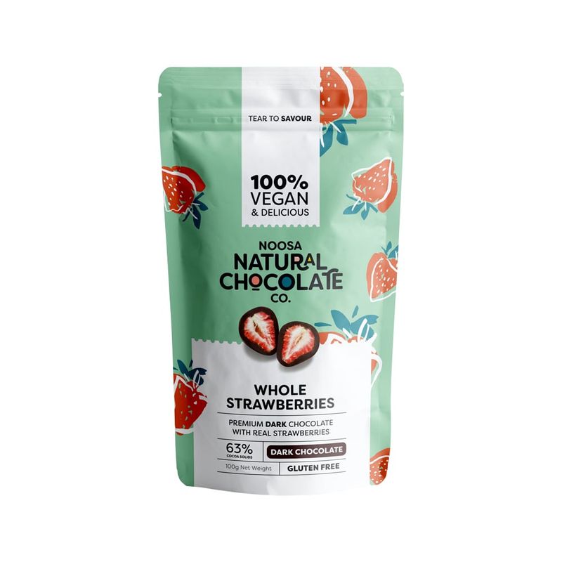 Dark Chocolate Whole Strawberries 100g
