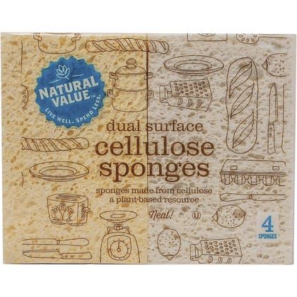 Dual Surface Cellulose Sponges 4 Pack