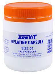 Empty Capsules Size &#39;00&#39; Gelatine 240c