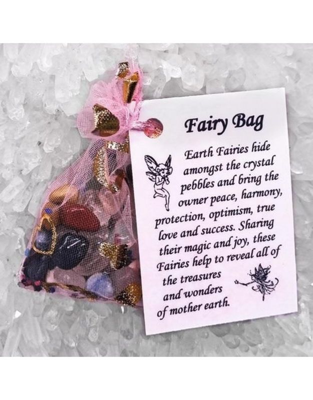 Fairy Bag - Mixed Gemstone Pebbles with Glitter