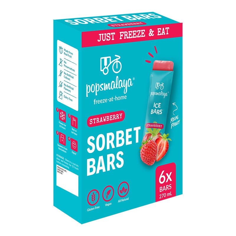 Freeze-at-Home Sorbet Bars Strawberry 6 x 45ml