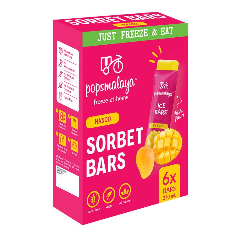 Freeze-at-Home Sorbet Bars Mango 6 x 45ml