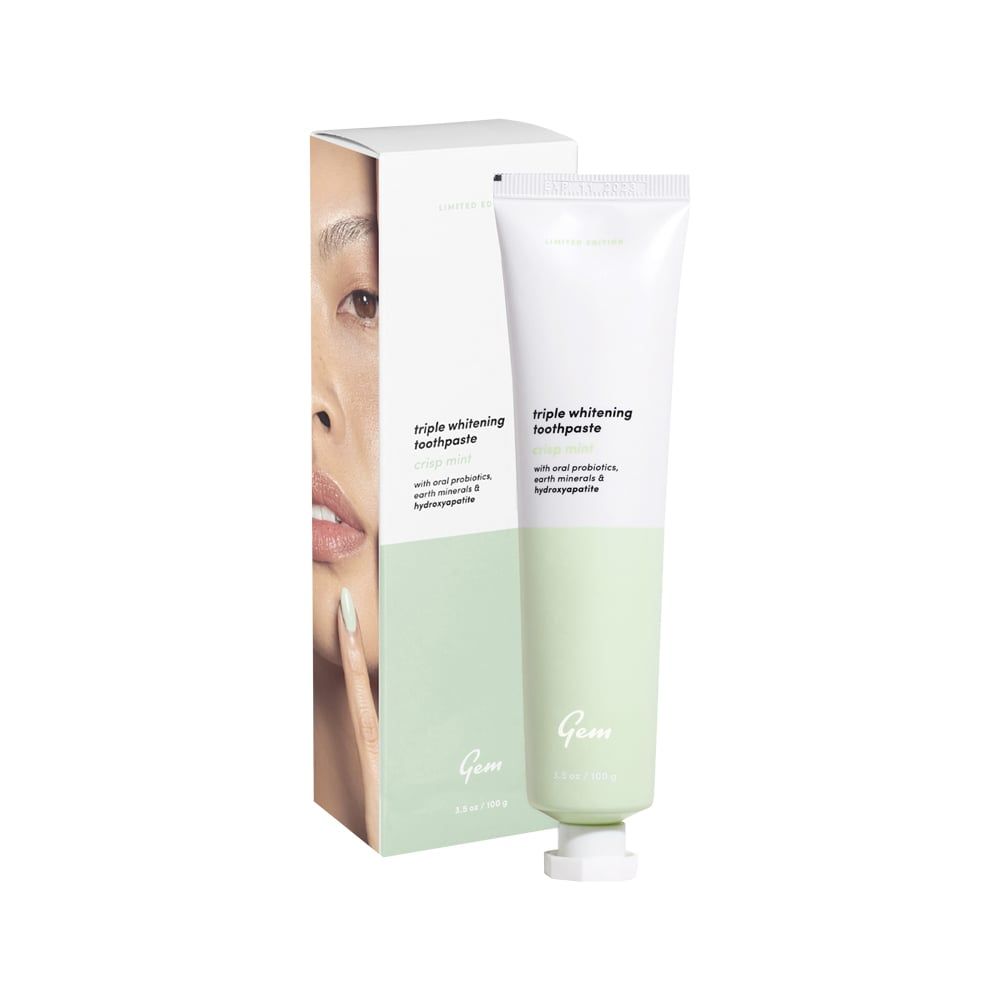 GEM Triple Whitening Toothpaste Crisp Mint 100g
