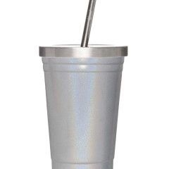 Insulated Tumbler with Stainless Steel Straw 500ml
