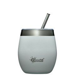 Insulated Wine Tumbler with Stainless Steel Straw