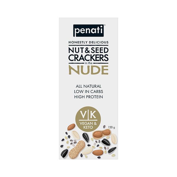 Keto Nut &amp; Seed Crackers - Nude 120g