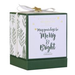 Merry &amp; Bright 190g Soy Candle - Cedarwood