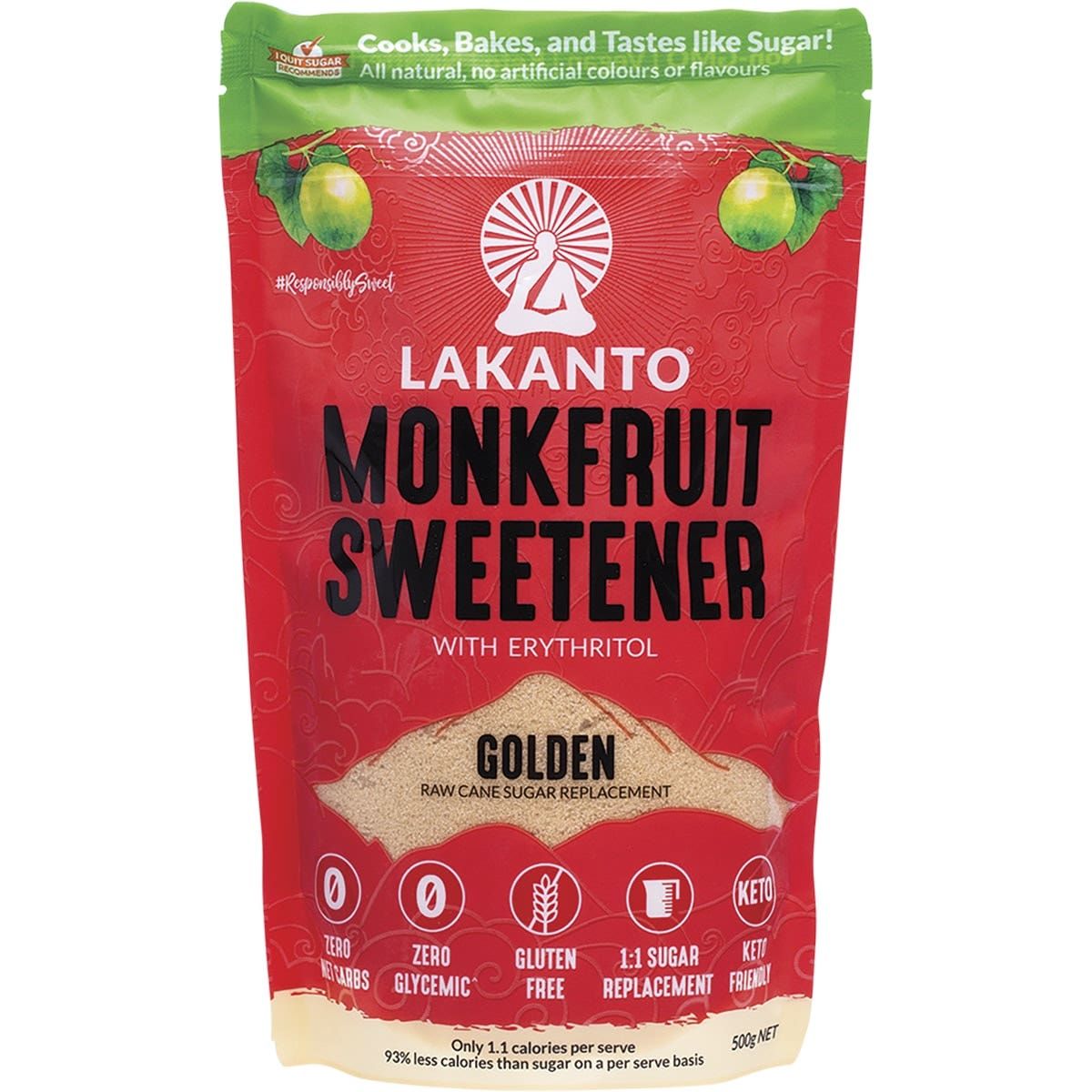 Monkfruit Sweetener Raw Sugar Replacement 500g