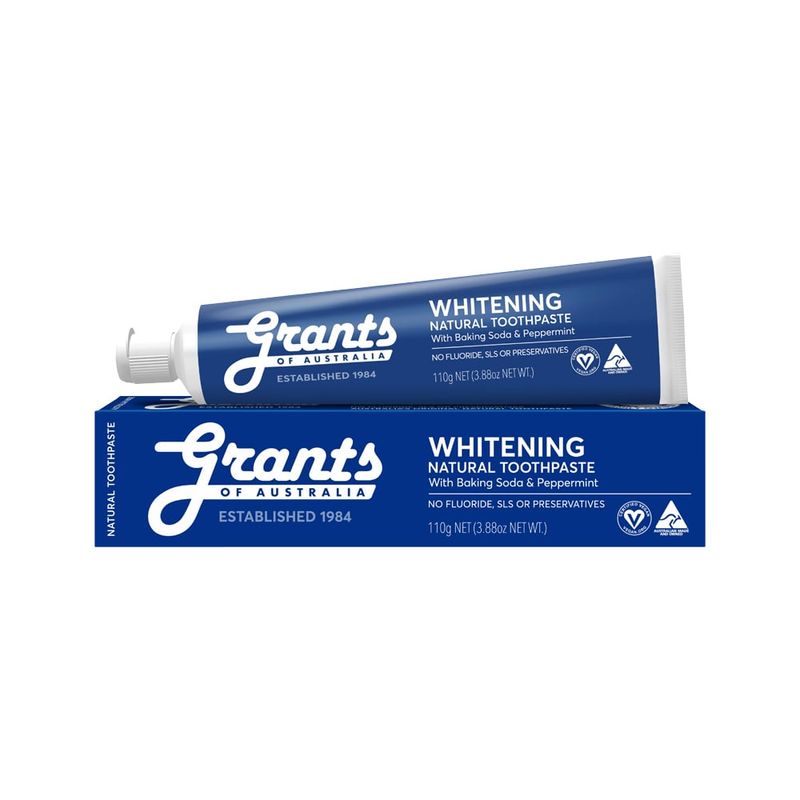 Natural Toothpaste Whitening with Baking Soda &amp; Peppermint 110g