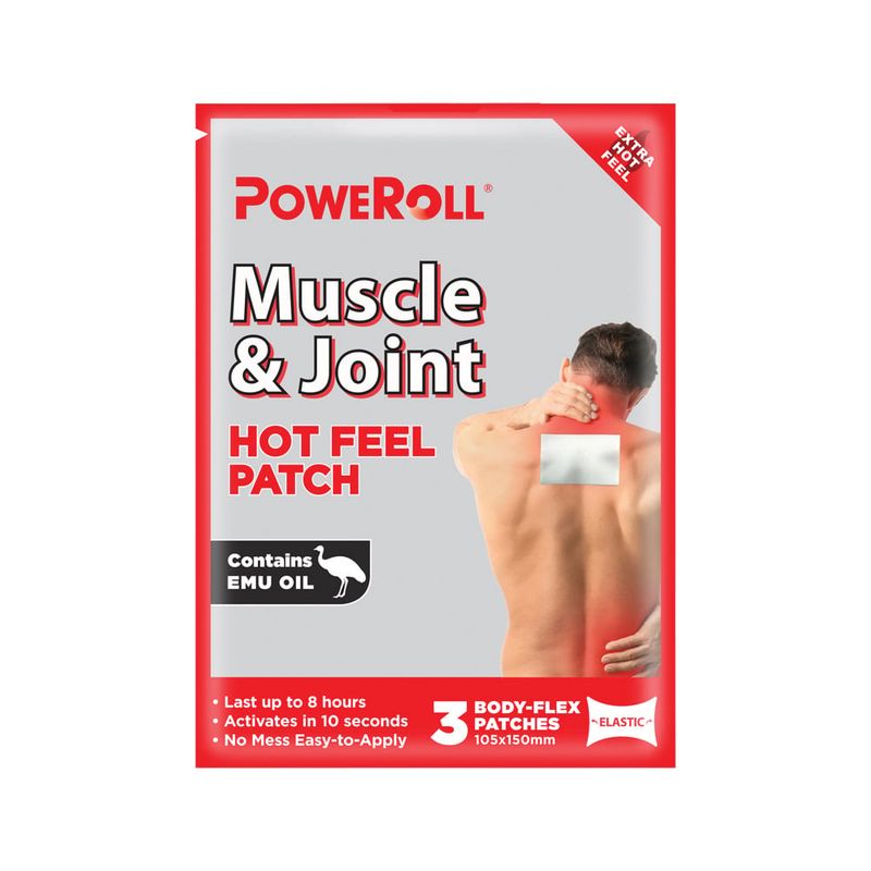 Poweroll Muscle and Joint Patch Hot x 3pk