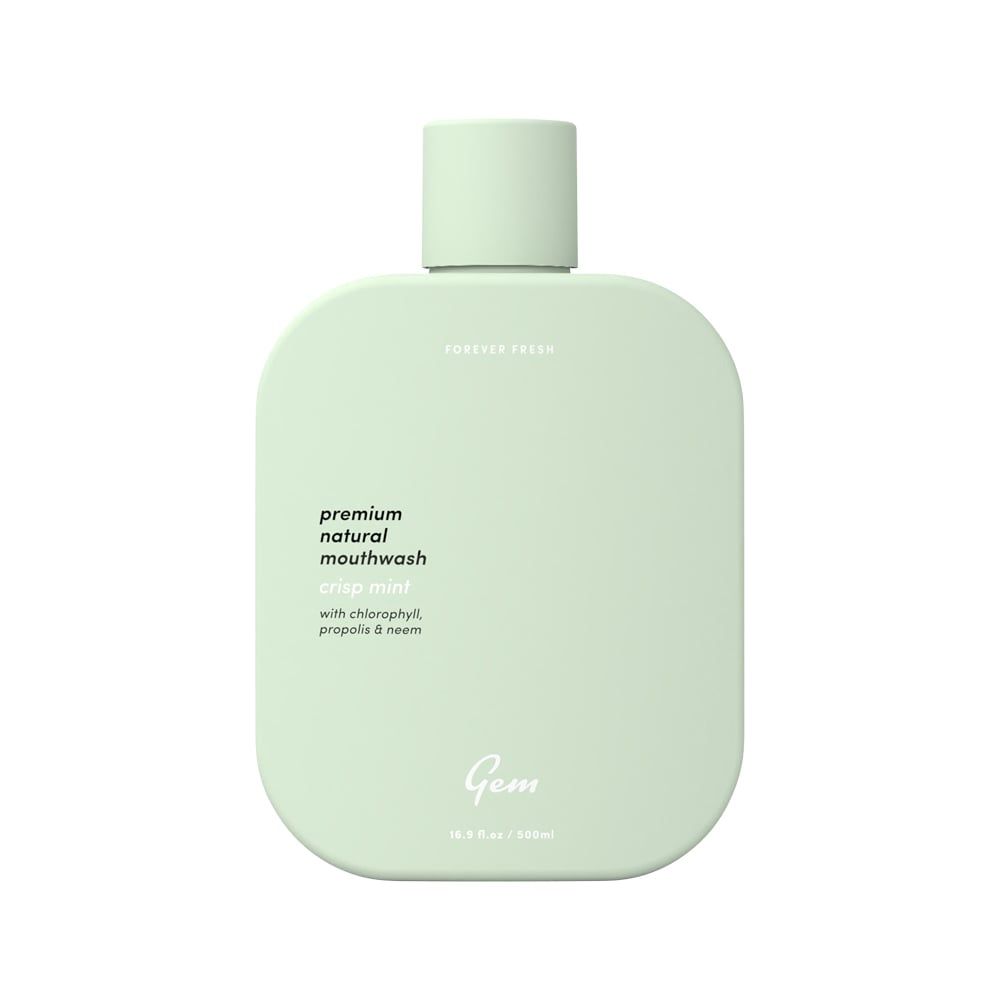 Premium Natural Mouthwash Crisp Mint (with Chlorophyll, Propolis &amp; Neem) 500ml