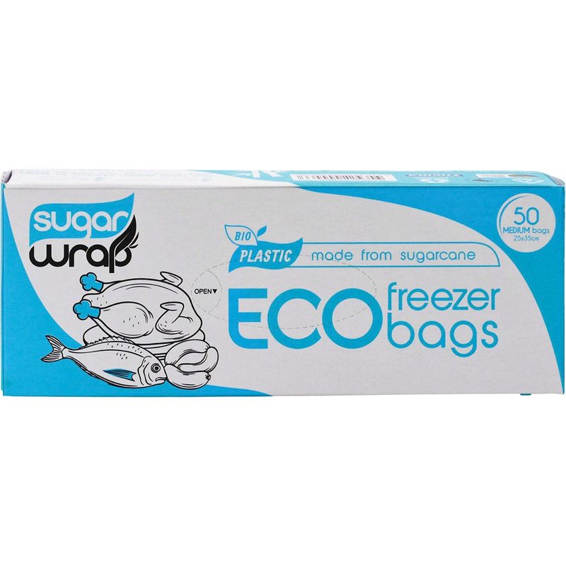 Eco Freezer Bags Made from Sugarcane 50pk