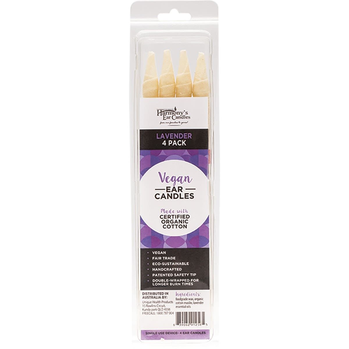 Vegan Ear Candles  Lavender Scented 4 pack