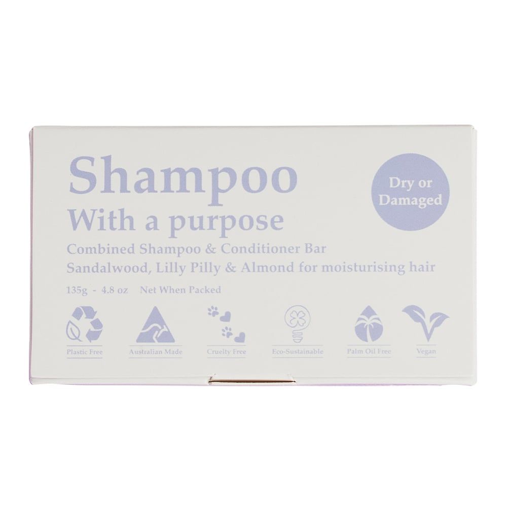 Shampoo &amp; Conditioner Bar - Dry or Damaged Hair - 135g