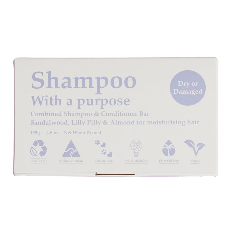 Shampoo &amp; Conditioner Bar - Dry or Damaged Hair - 135g
