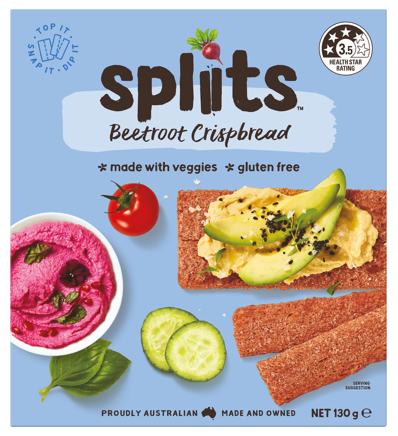 Spliits Crispbread Beetroot 130g