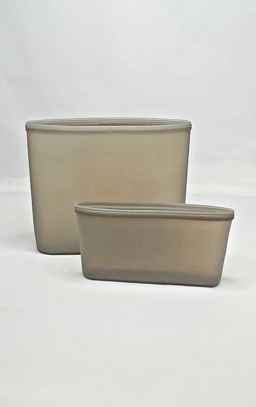 Stand Up Silicone Food Bag Flat (2 pack)