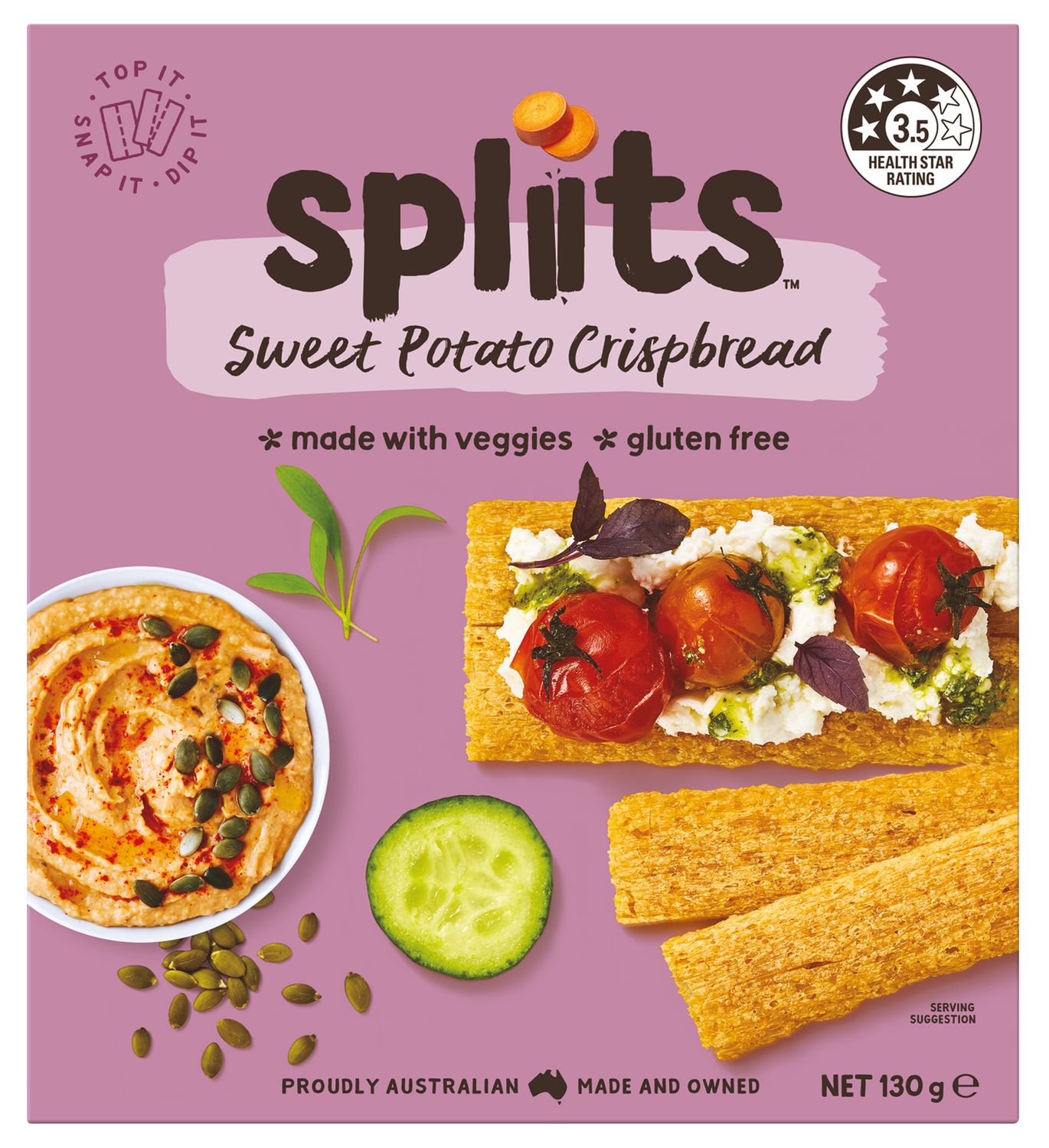 Spliits Crispbread Sweet Potato 130g