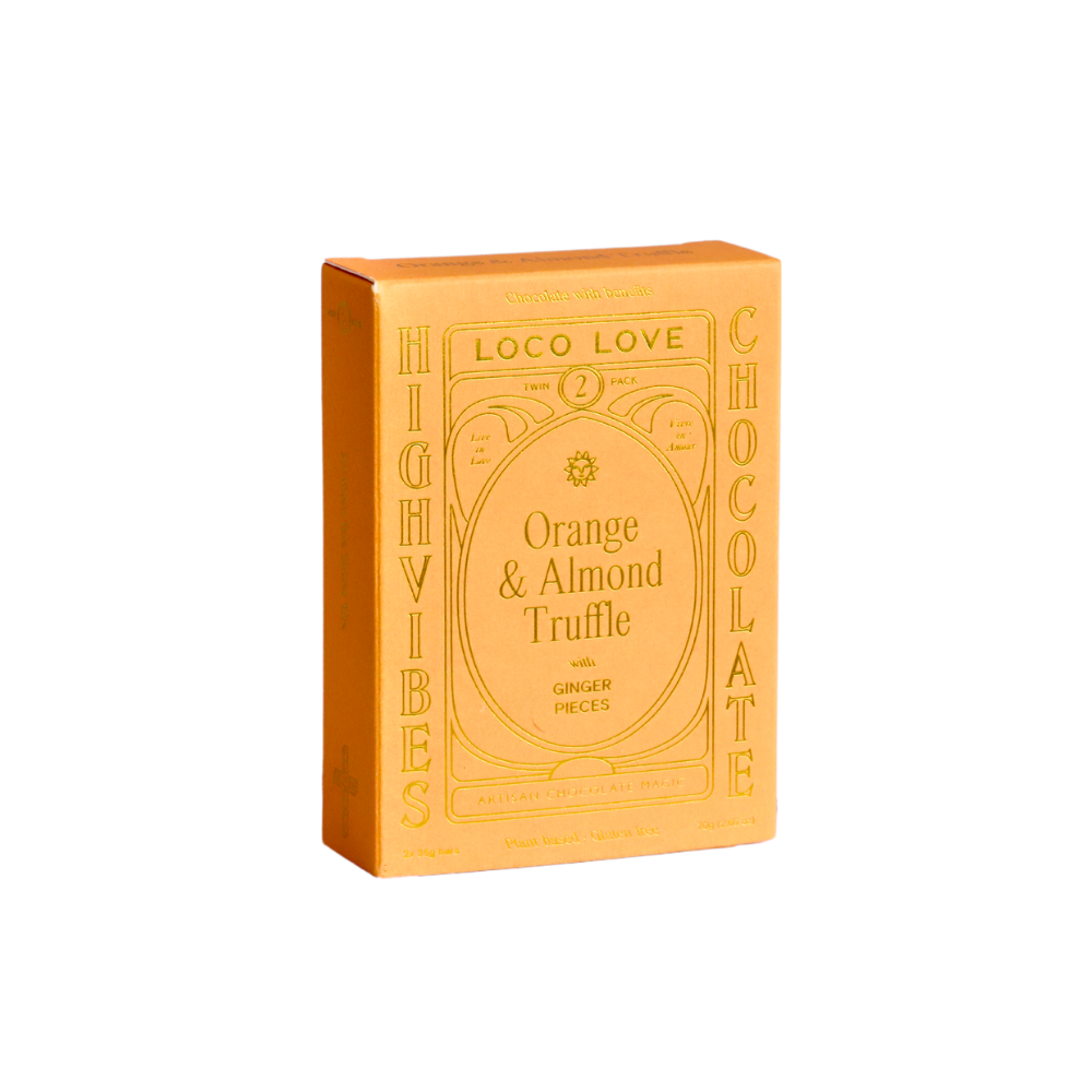 Orange &amp; Almond Truffle Twin Pack 70g