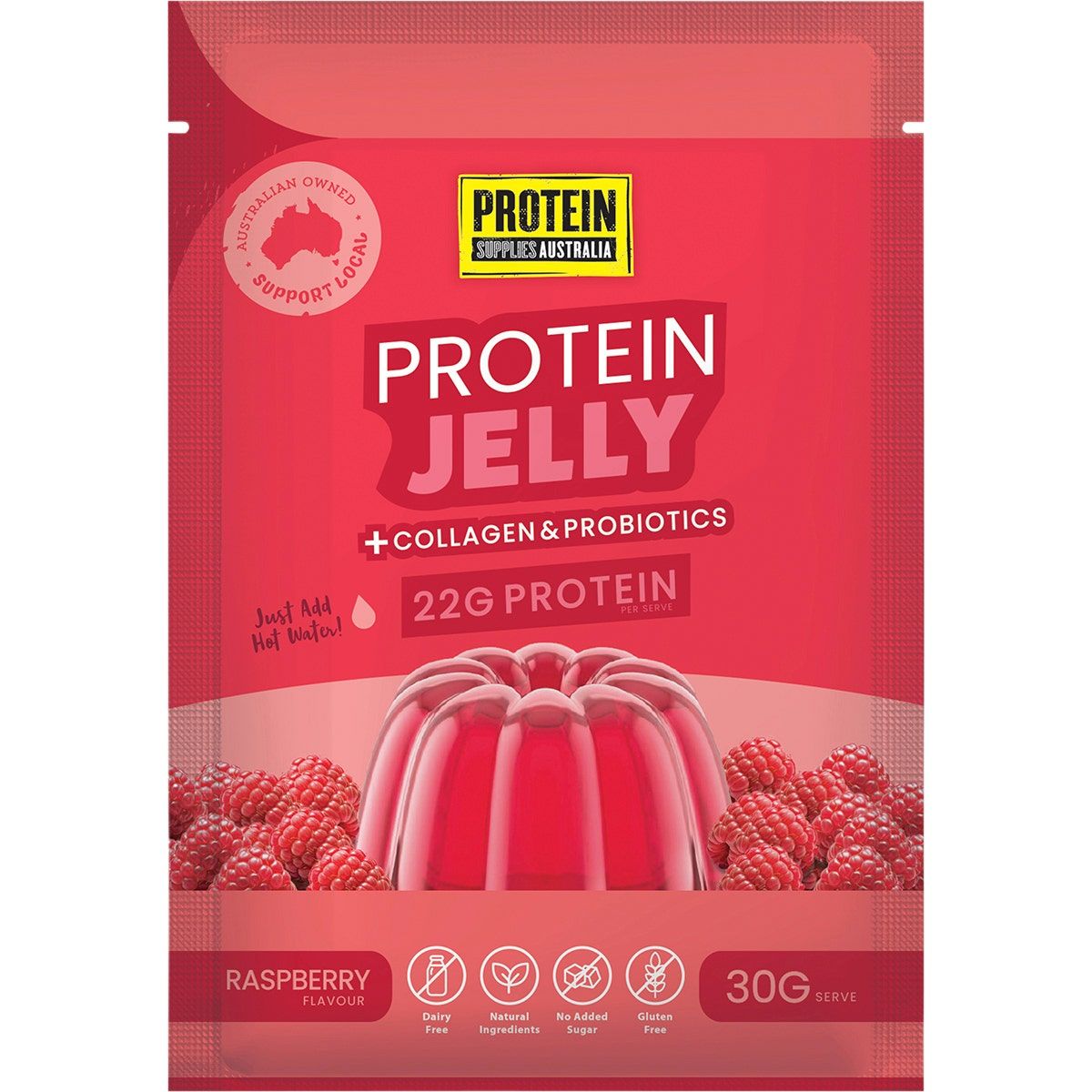 Protein Jelly with Collagen Raspberry 30g