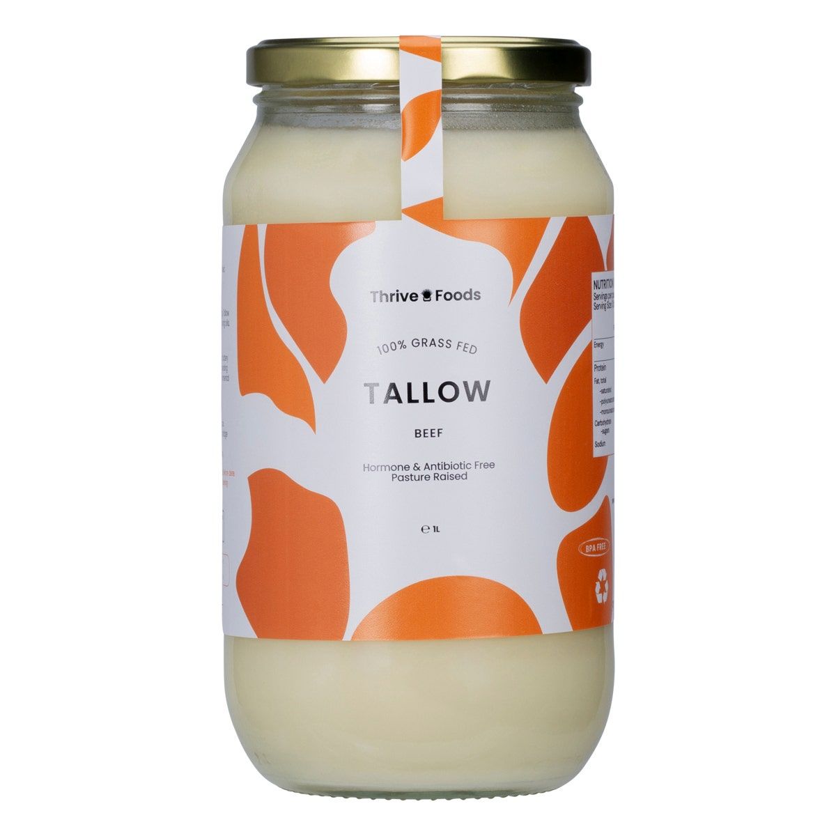 100% Grass Fed Tallow 1L