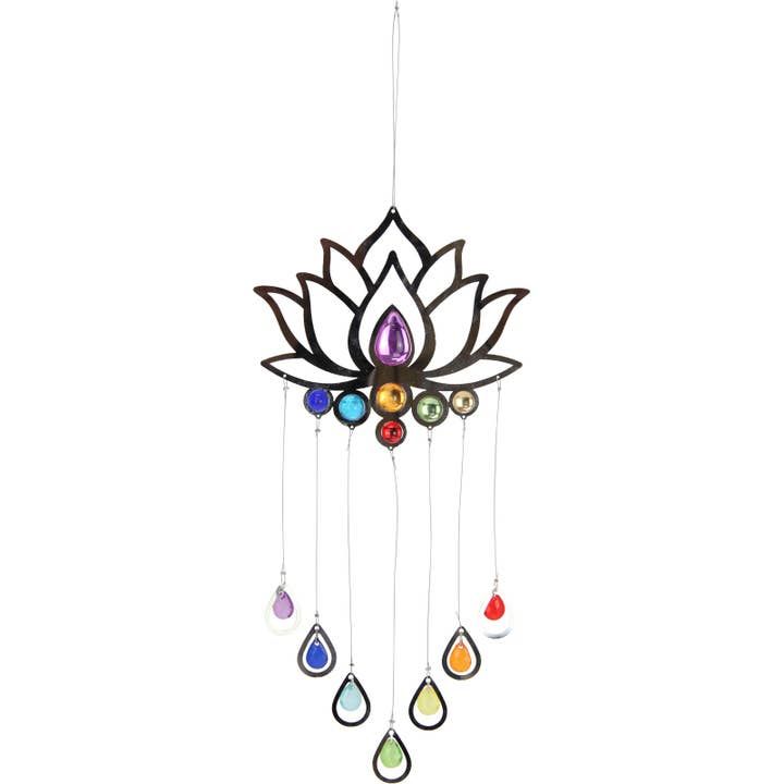 Lotus Suncatcher Hanging Beads 52cm
