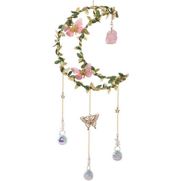 Fairy &amp; Butterfly in Moon Crystals Suncatcher