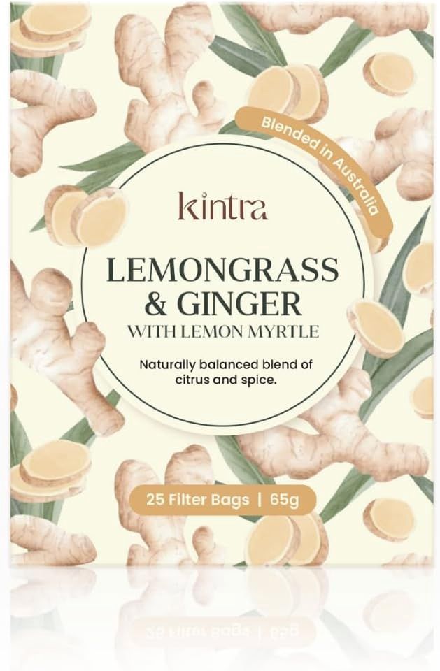 Herbal Tea Bags Lemongrass &amp; Ginger with Lemon Myrtle 25pk