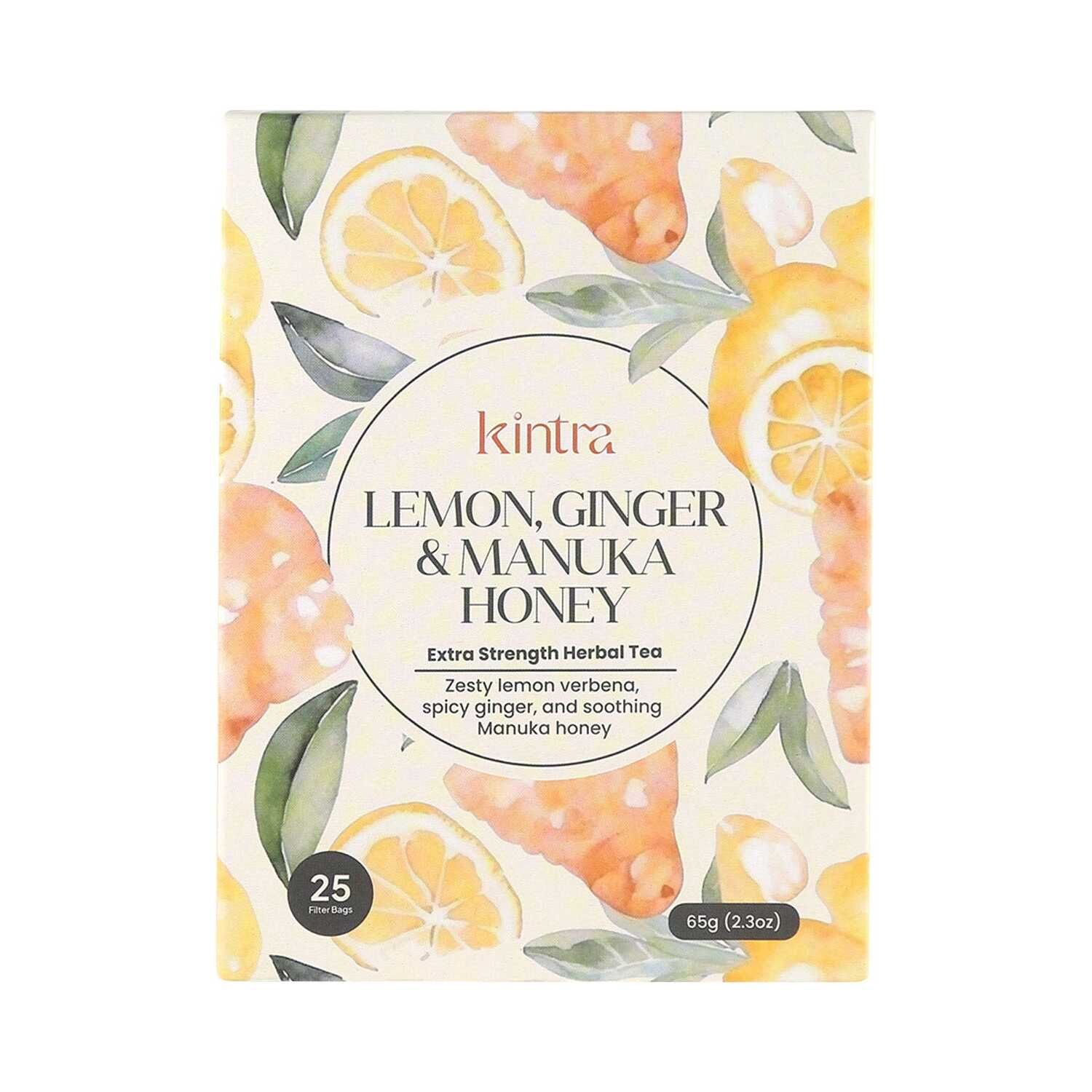 Herbal Tea Bags Lemon, Ginger &amp; Manuka Honey 25pk
