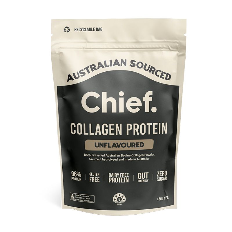 Grass-Fed Collagen Protein Powder - Unflavoured, Size: 450g