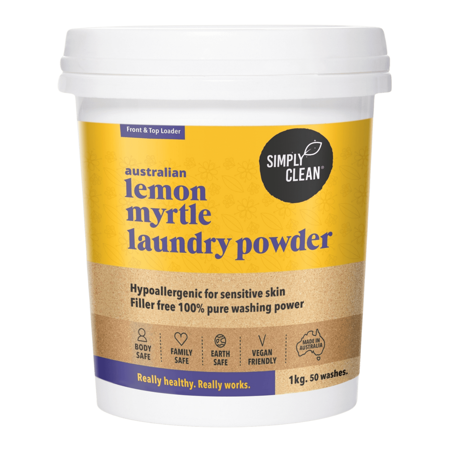 Laundry Powder Lemon Myrtle, Size: 1kg