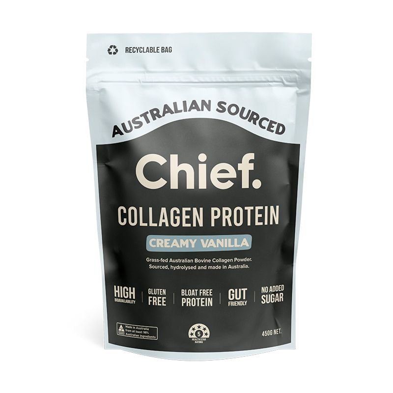 Grass-Fed Collagen Protein Powder - Creamy Vanilla, Size: 450g
