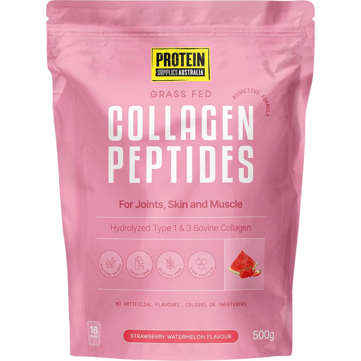 Collagen Peptides Strawberry Watermelon 500g, Size: 1kg