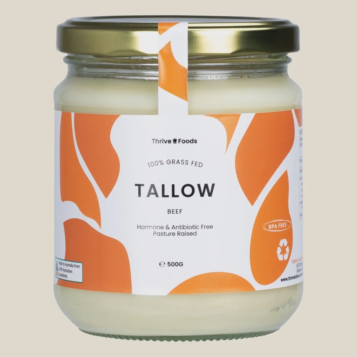100% Grass Fed Tallow 500ml