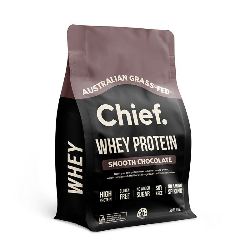 Whey Protein Powder - Dark Chocolate, Size: 900g