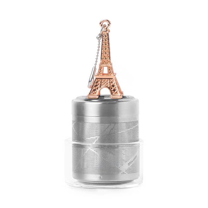 Tea Infuser Loose Leaf Tea Cylinder, Design: Eiffel Tower