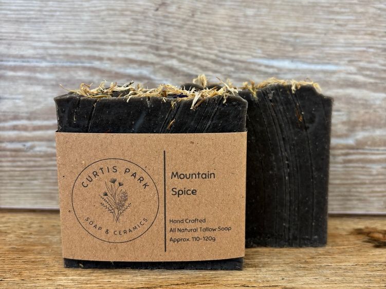 All Natural Tallow Soap Bars, Scent: Mountain Spice