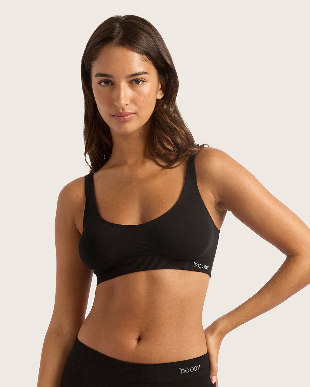 Seamfree Crop Bra, Colour: Black, Size: S
