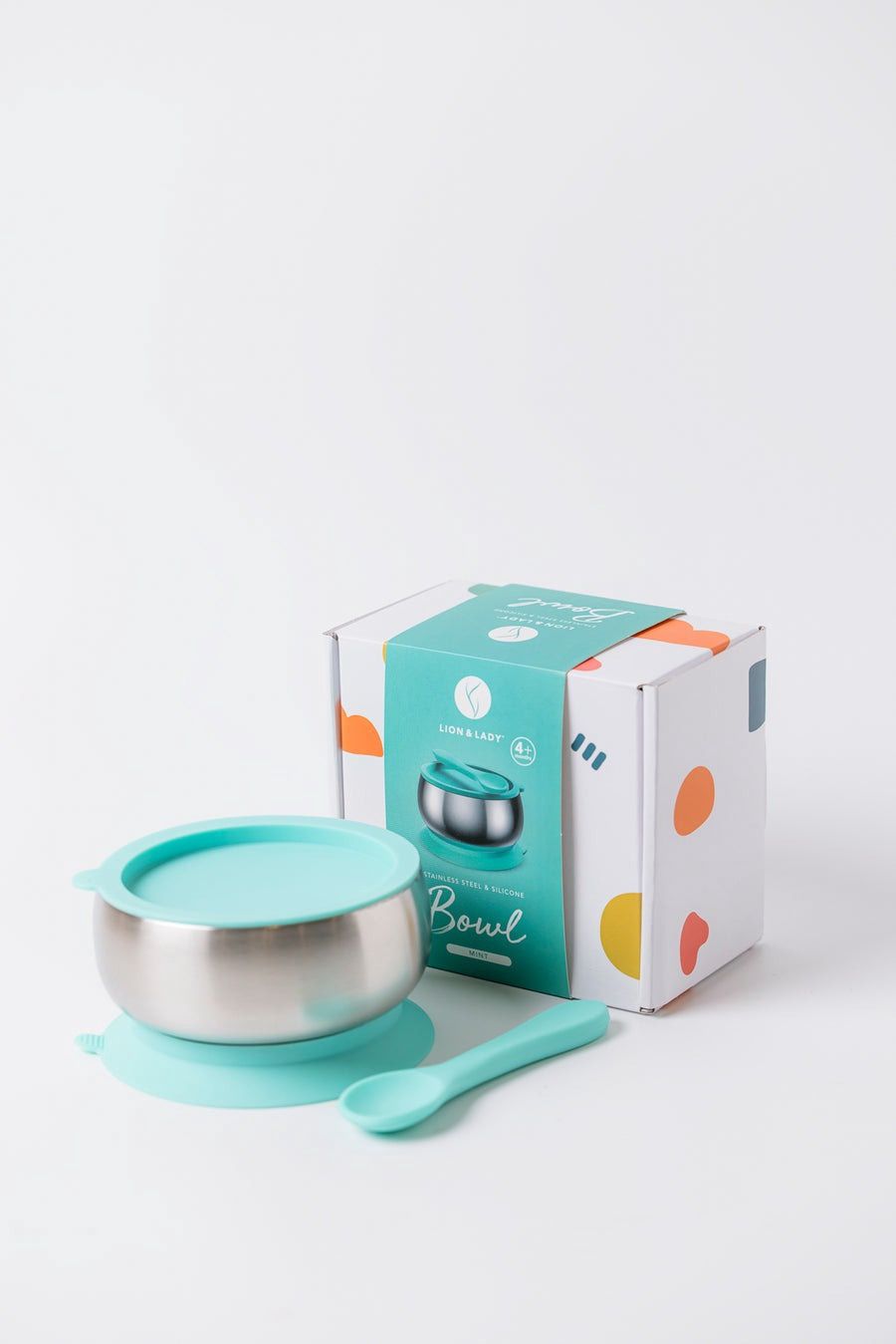 Stainless Steel &amp; Silicone Bowl Mint 4 months +