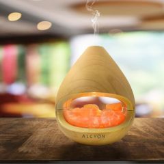 Kiyoshi Ultrasonic Salt Lamp Diffuser, Colour: Light Oak