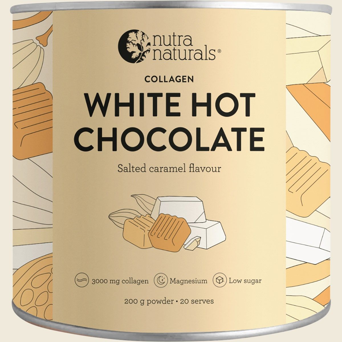Collagen White Hot Choc Salted Caramel 200g