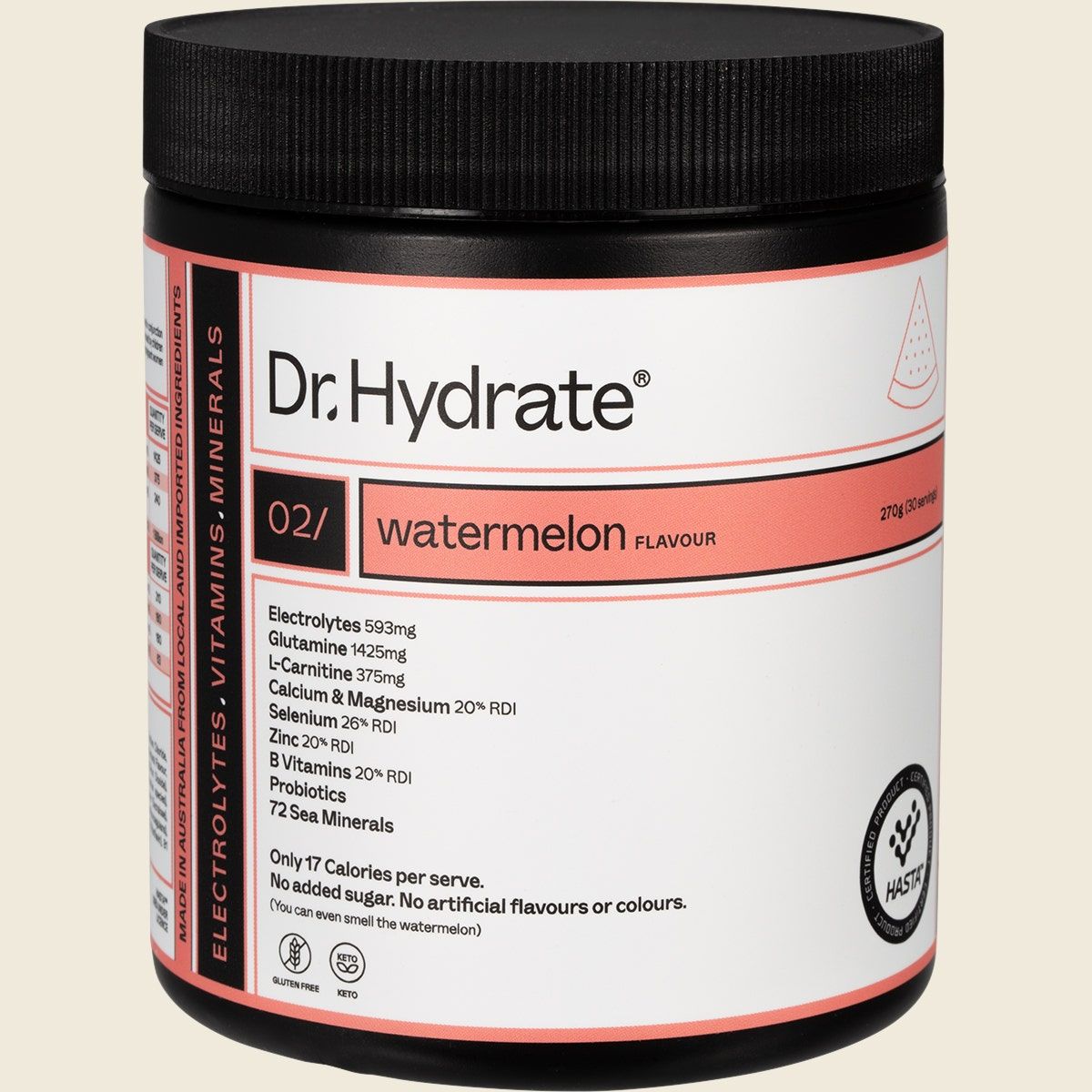 All-in-one Hydration Drink Hasta Cert Watermelon 270g
