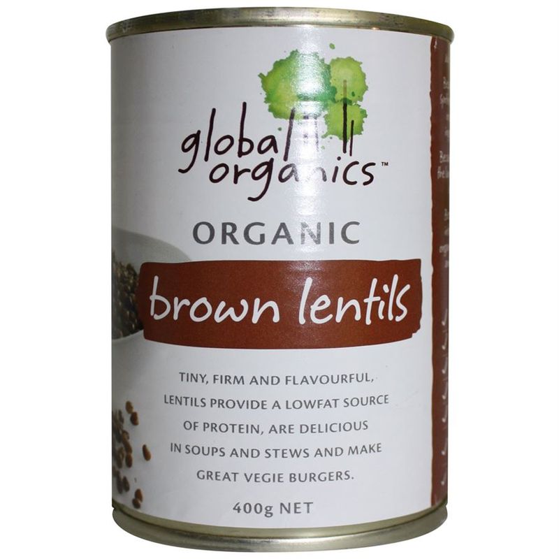 Global Organics Brown Lentils 400gm