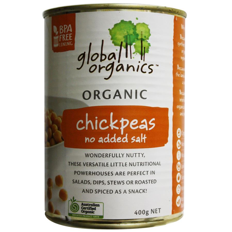 Global Organics Chick Peas (No Added Salt) 400gm