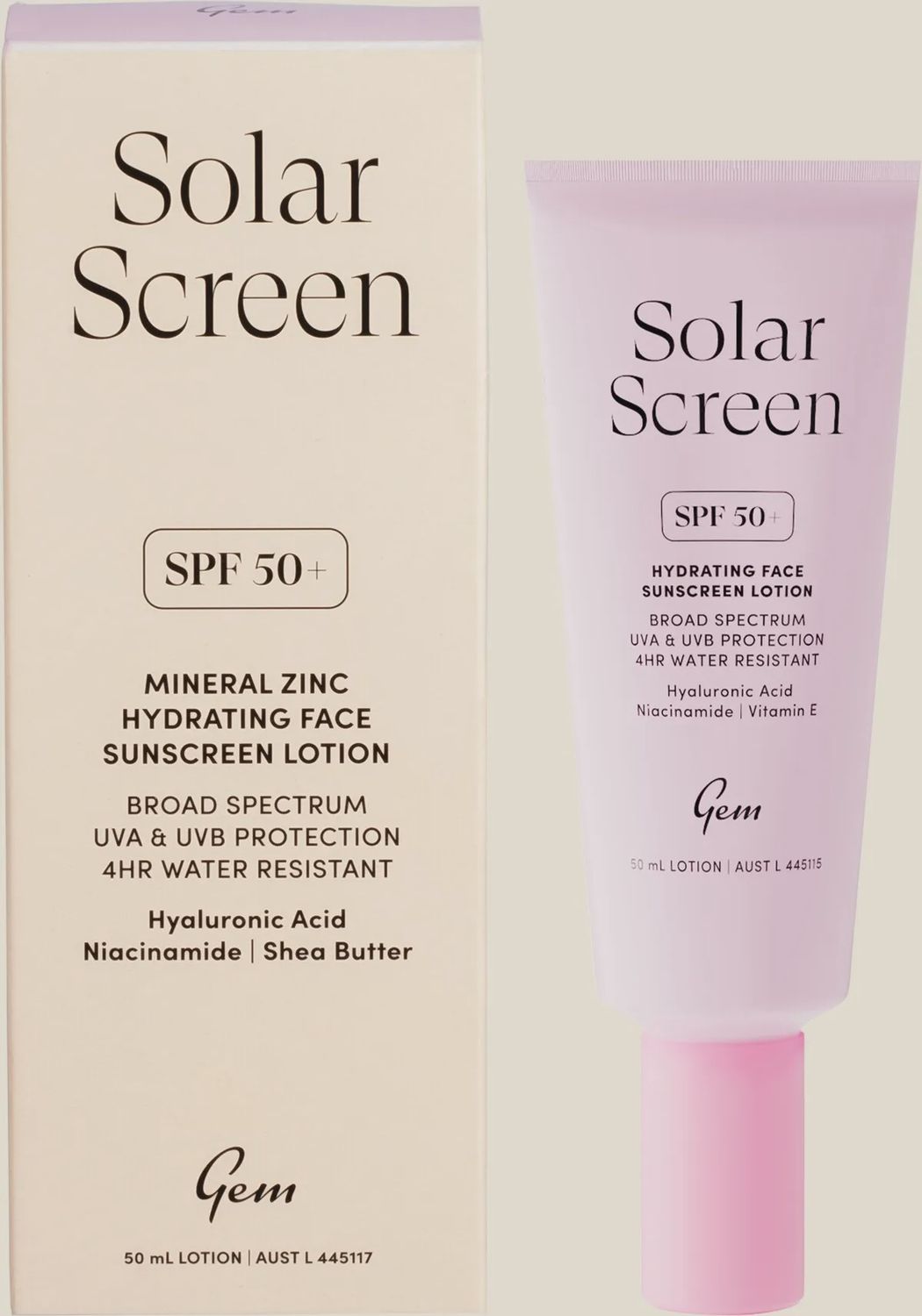 Solar Screen SPF50+ Hydrating Face Sunscreen Lotion 50ml