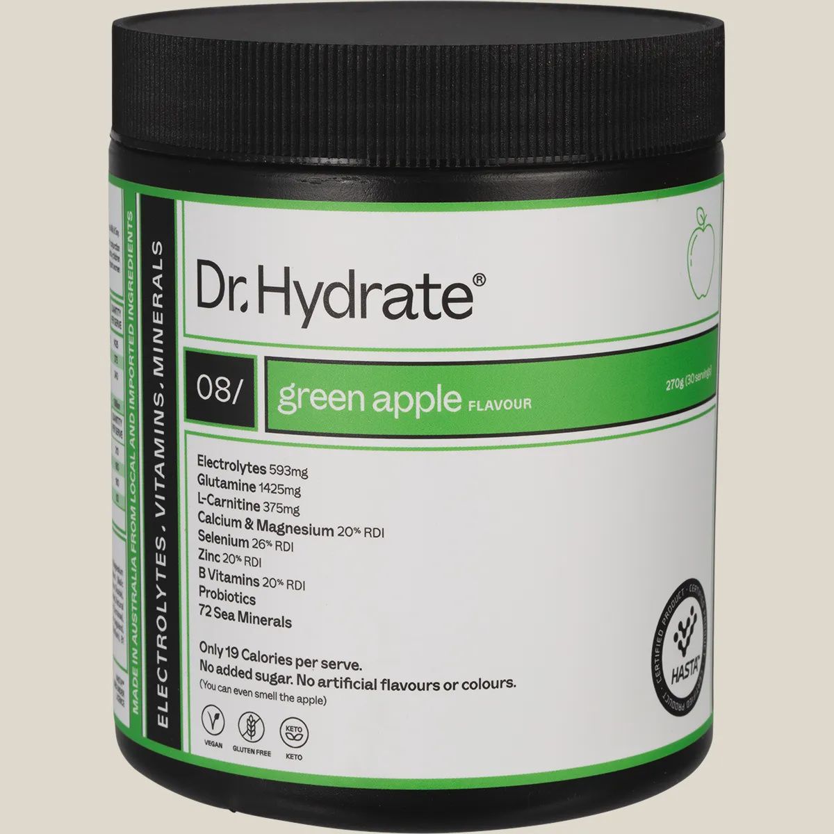 All-In-One Hydration Drink Hasta Cert Green Apple 270g