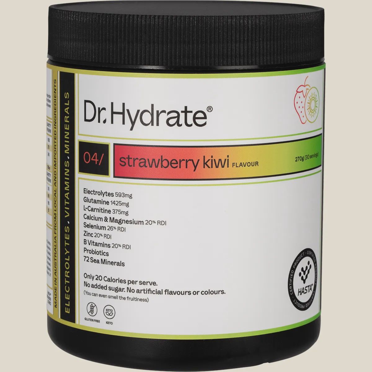 All-In-One Hydration Drink Hasta Cert Strawberry Kiwi 270g