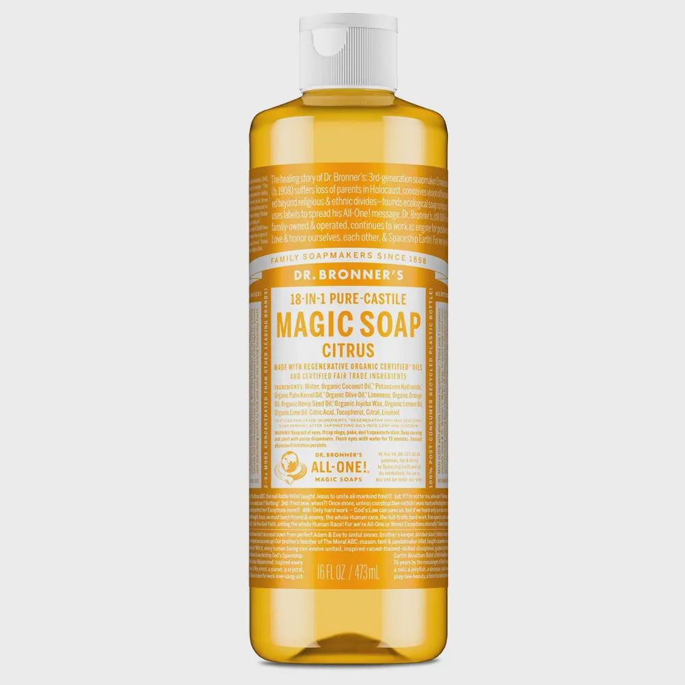 Dr Bronners Citrus Orange Pure-Castile Magic Liquid Soap - 473ml