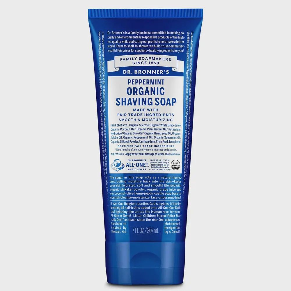 Dr Bronners Peppermint Shaving Soap - 207ml