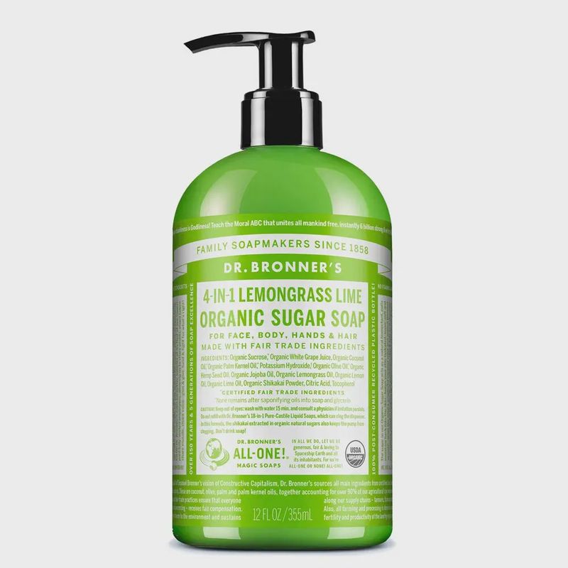 Dr Bronners Lemongrass Lime Pump Soap - 355ml